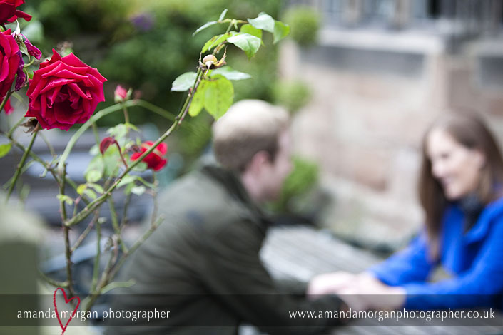 Lucy & Mark Caverswall Castle patio